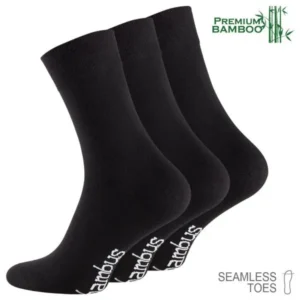 Unisex-Bambussocken schwarz normallang Unisex Bambussocken schwarz normallang mit Bambus Schriftzug