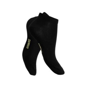 Sneaker-Socken Herren Bambus Sneaker Socken aus Bambusviskose für Herren von Footstar - Farbe Schwarz - Mit gelbem Bambus Schriftzug.