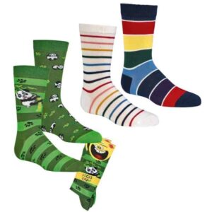 Bambus Kinder-und Damen-Soeckchen Bambussocken für Kinder- und Damen - normallang im 2er Bund. Verschiedene Designs wie Panda Motiv, gestreift und geringelt.