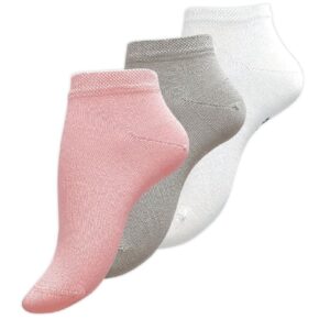 Bambussocken Sneaker für Damen 3 Paar in den Farben Rosa/Grau/Weiss von der Marke Vincent Creation