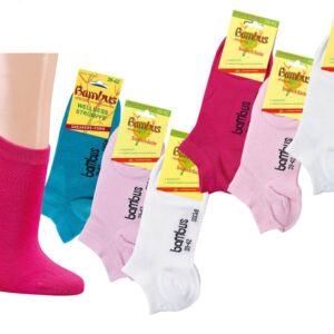 Bambussocken Sneaker Damen alle Farben, Pink-Rosarot-Weiss-Hellblau